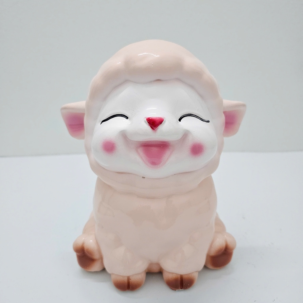Heo Đất Lợn Đất Heo cừu mặt cười mắt híp đáng yêu Ống heo tiết kiệm tiền,trang trí,quà tặng