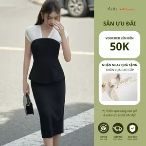 Vella Fashion đầm peplum tay xếp ly, đầm công sở, váy dự tiệc VD24071 - FONIA DRESS
