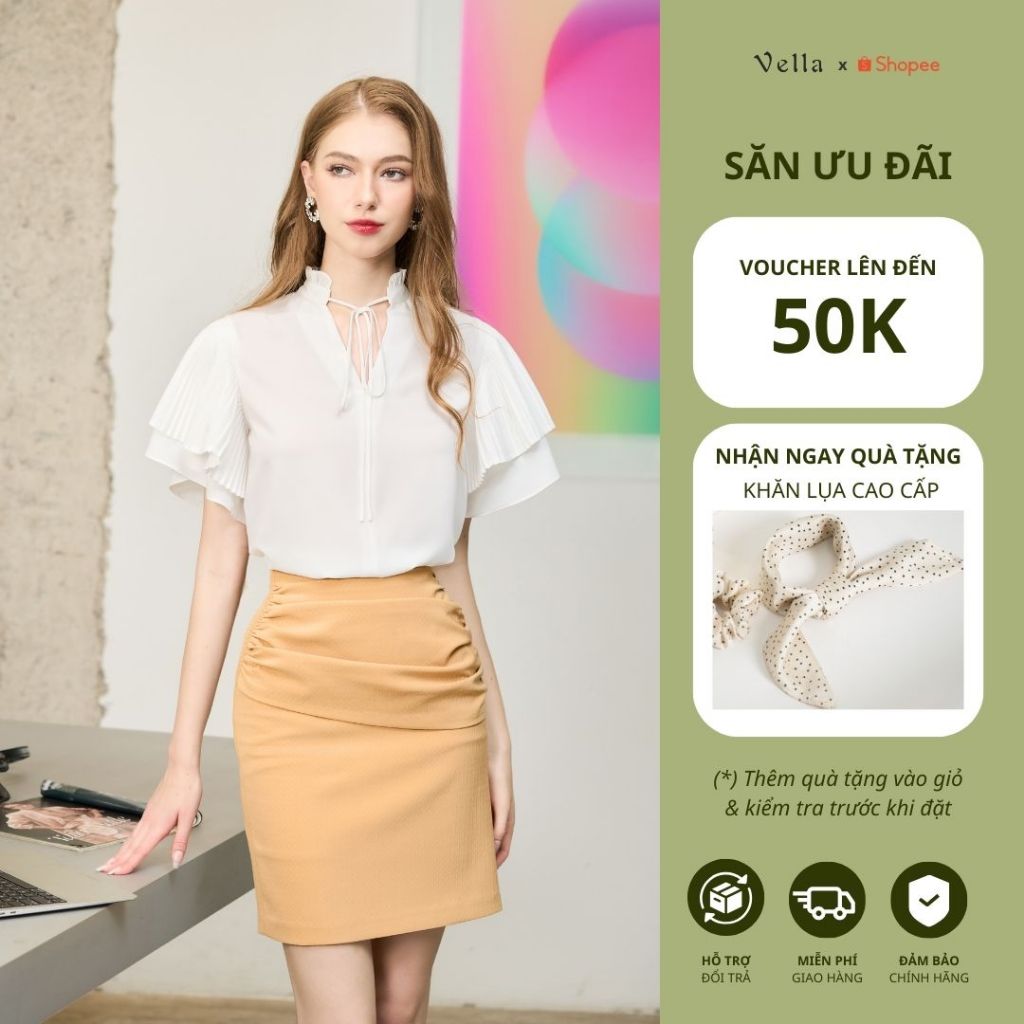 Vella Fashion Chân váy bút chì ngắn che bụng VV23010
