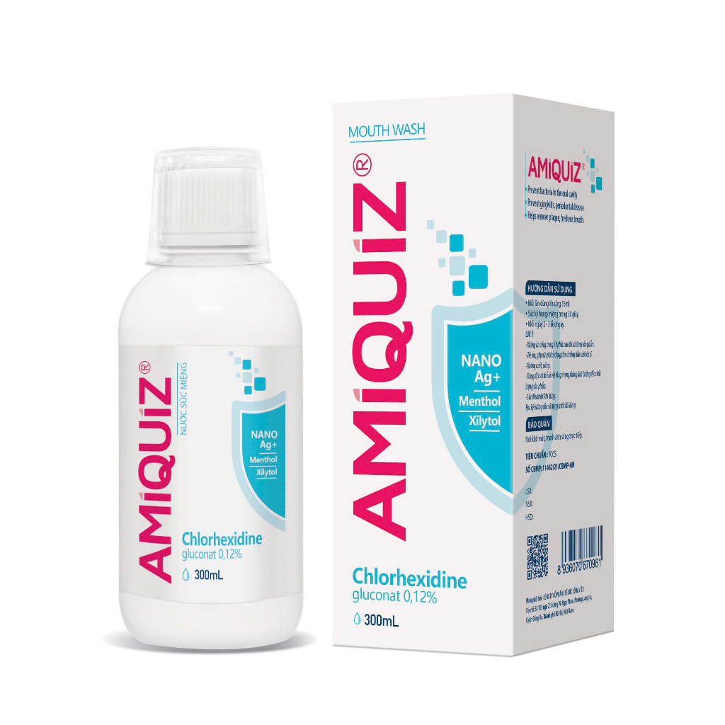 Amiquiz 300ml - Nước Súc Miệng Làm Sạch Răng, Miệng Và Lợi Cho Gia Đình