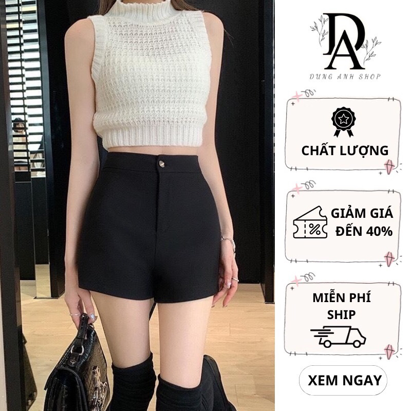 Quần Short Nữ Lưng Cao Dáng Ôm Đùi Ngắn