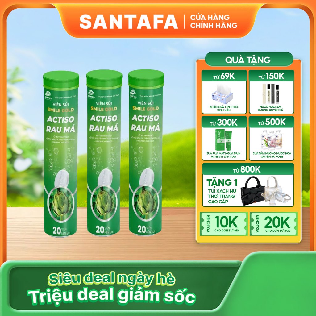 Viên Sủi Actiso Rau Má Giúp Thanh Nhiệt, Mát Gan, Giải Độc, Giảm Mệt ...