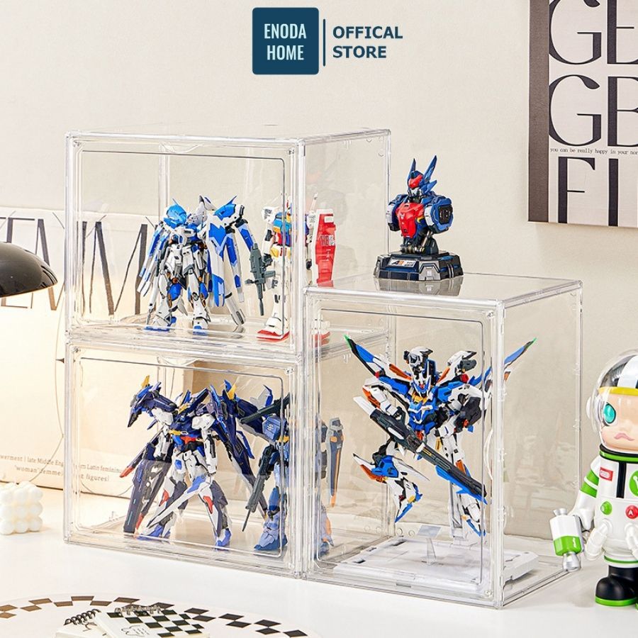 Hộp Trong Suốt Trưng Bày Mô Hình ENODA HOME, Hộp Nhựa Mica Bảo Quản Đồ Chơi, Mô Hình Lego HTS025
