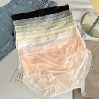 Combo 3 Quần lót nữ đúc su lụa mỏng nhẹ viền ren quyến rũ đáy may ngăn mùi mềm mát King Shop L-369