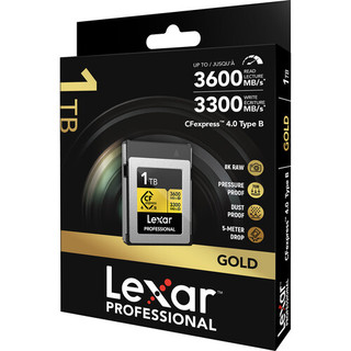 Thẻ nhớ CFexpress Type B 4.0 Lexar Gold 512GB/ 1TB, quay video RAW 8K, tốc độ đọc 3600Mb/s, BH 5 năm