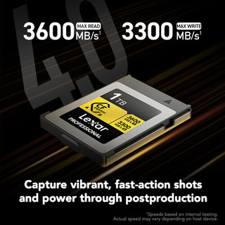 Thẻ nhớ CFexpress Type B 4.0 Lexar Gold 512GB/ 1TB, quay video RAW 8K, tốc độ đọc 3600Mb/s, BH 5 năm