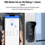 Khoá cổng vân tay Laffer A18 - Chống nước IP68, Vân tay siêu nhạy, Lưu trữ 100 vân tay, Thân khoá inox 304, BH 24th — ảnh 7