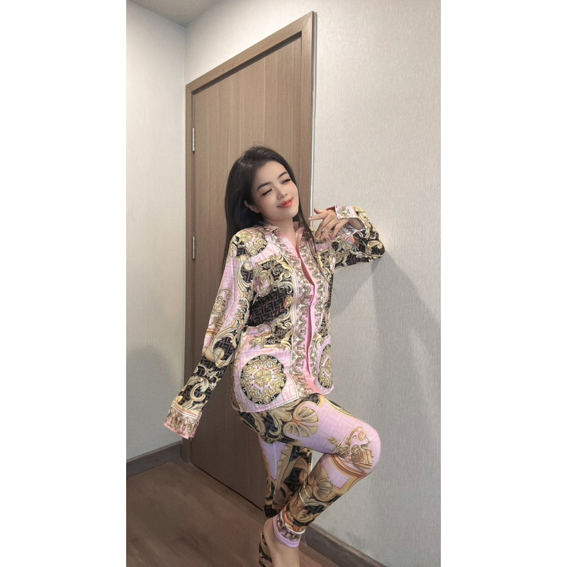 Set áo sơ mi & quần leggings Versace nhiều màu