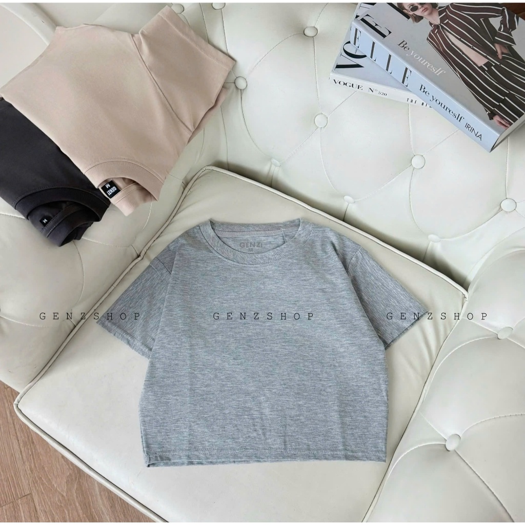 ÁO THUN CROPTOP TRƠN NHIỀU MÀU  DỄ PHỐI ĐỒ CHẤT LIỆU COTTON MỀM MỊN THOÁNG MÁT PHÙ HỢP CHO NGÀY HÈ NĂNG ĐỘNG Cổ Tròn  BS