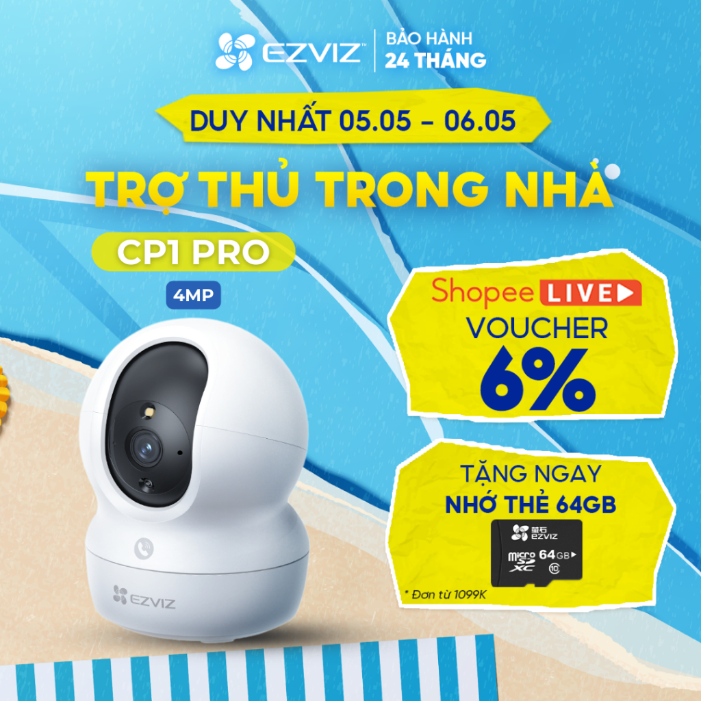 Ảnh Camera WI-FI EZVIZ CP1 Pro 4MP Quay Quét 360 Độ, Chạm để gọi, Ghi hình màu đêm thông minh 1