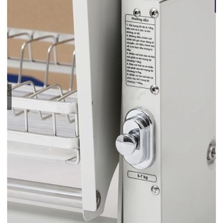 Giá bát nâng hạ inox 304 💥 THẾ HỆ MỚI 💥 kệ đựng đồ nhà bếp thông minh có thế chỉnh độ cao thấp với hộp số chống kẹt