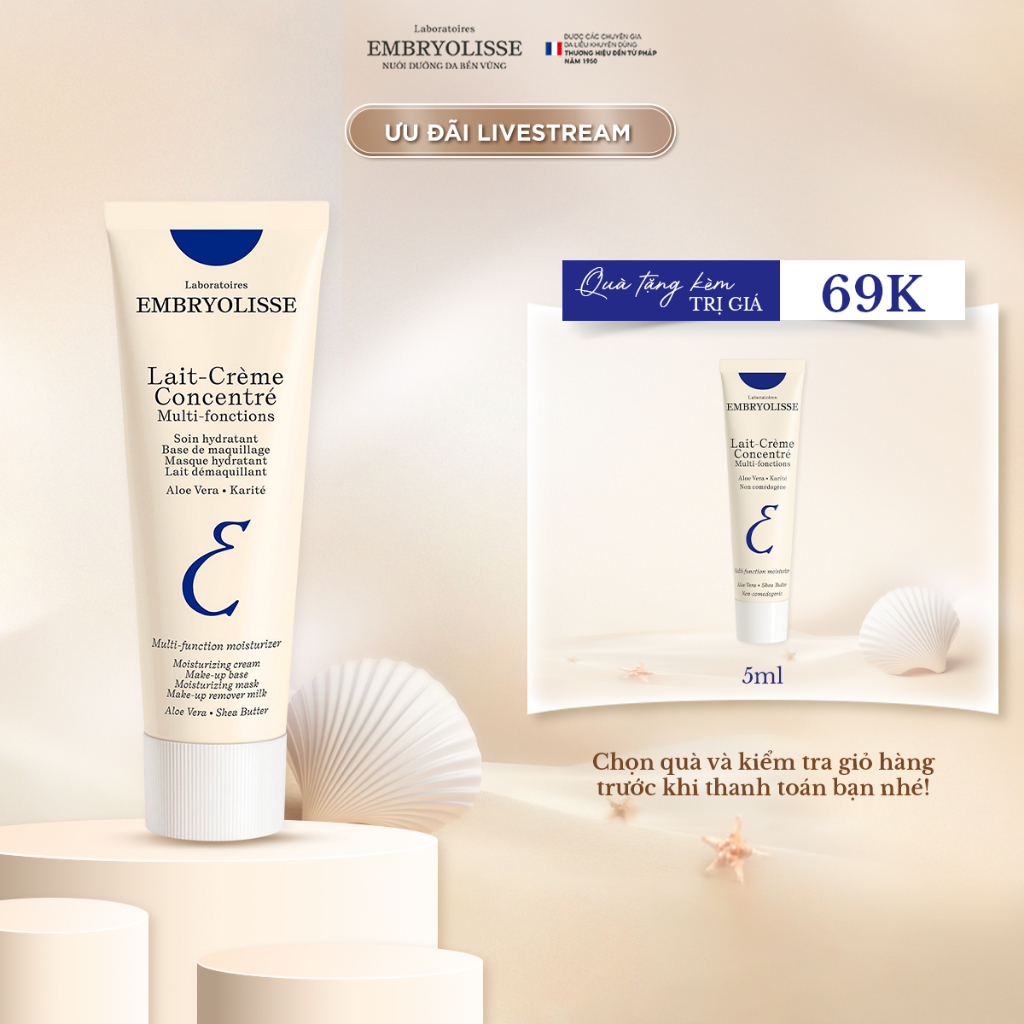 Ảnh [Livestream SSSS x EMB] Kem Dưỡng Ẩm Phục Hồi Embryolisse Lait Creme Concentre 30ml 1