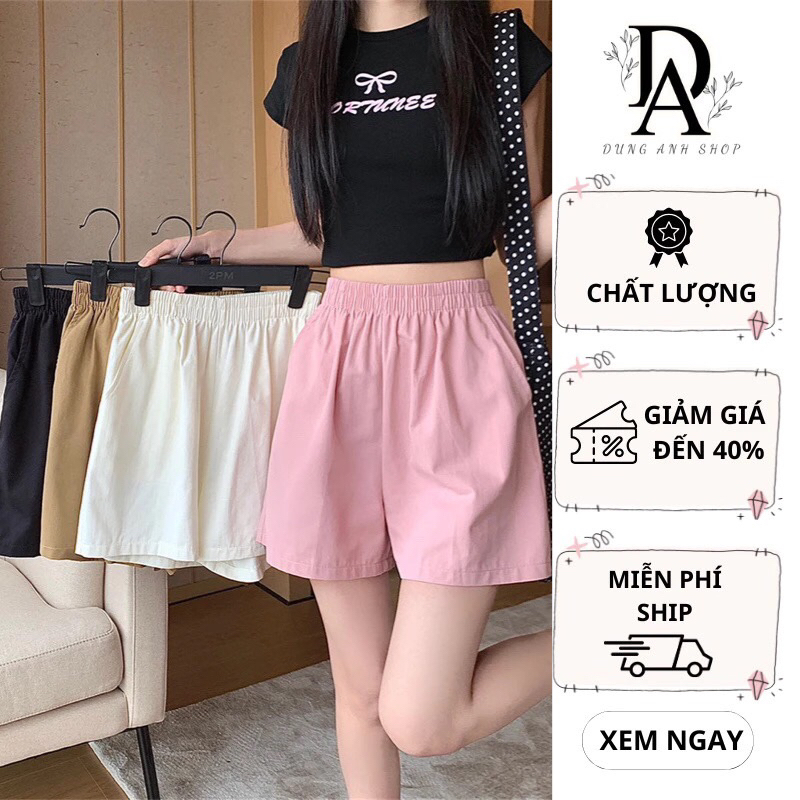Quần Short Đùi Ngắn Vải Gió Có Túi Thoáng Mát