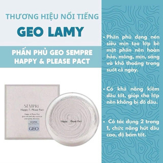 Phấn Phủ Siêu Mịn Hàn Quốc [Hàng Auth] - Geo Sempre Happy & Please Pact