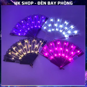 Quạt xếp cầm tay có đèn LED Phát Sáng Phong Cách Cổ Điển đi dạ hội , party bar , pub , sự kiện âm nhạc , chụp ảnh kỷ yếu