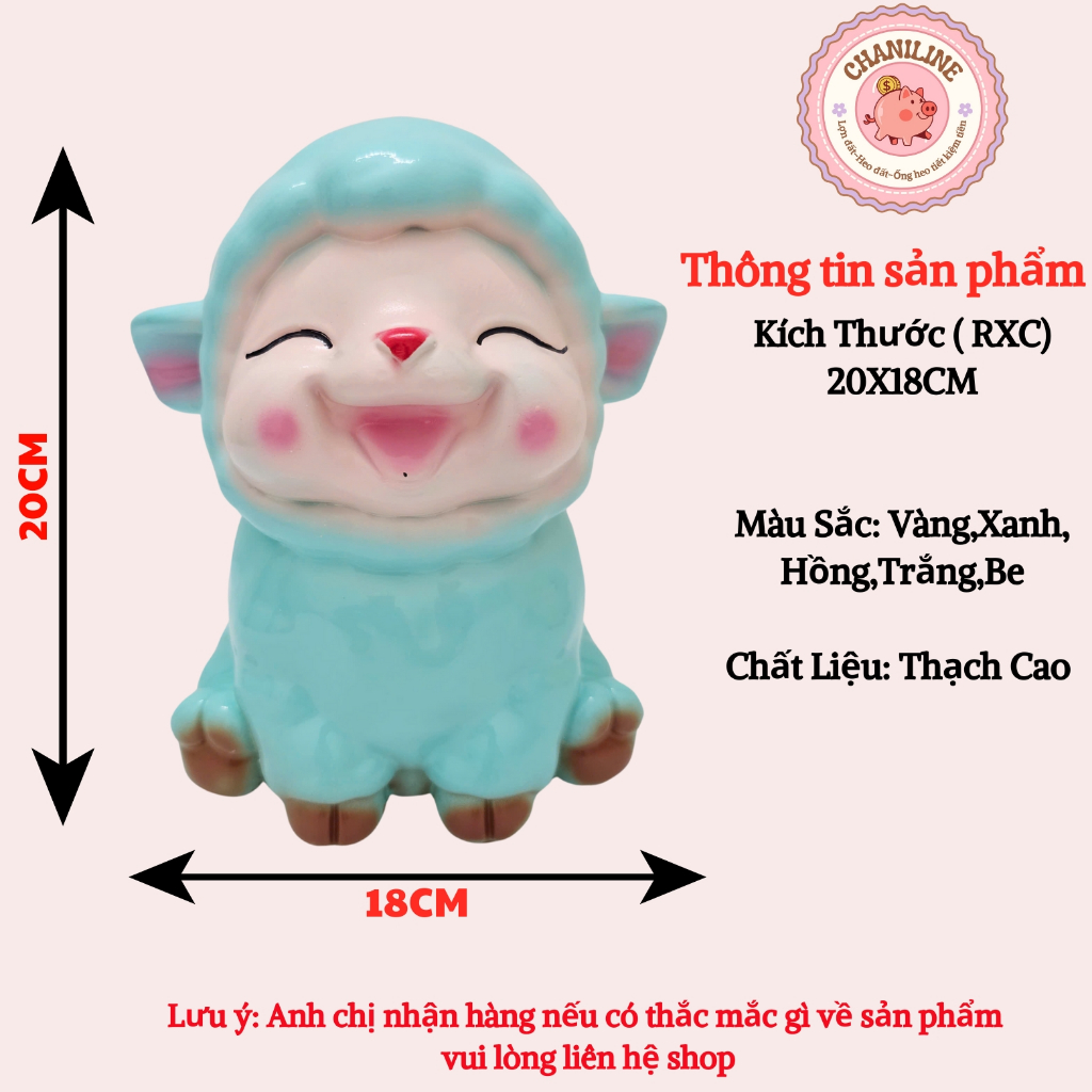 Heo Đất Lợn Đất Heo cừu mặt cười mắt híp đáng yêu Ống heo tiết kiệm tiền,trang trí,quà tặng