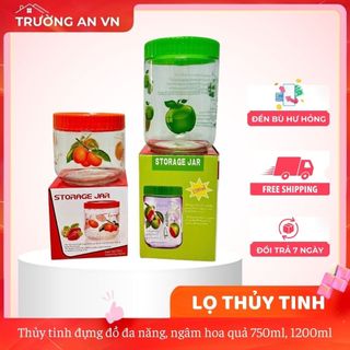 Lọ thủy tinh đựng đồ khô, ngâm hoa quả nhiều kích cỡ màu sắc - Trường An VN