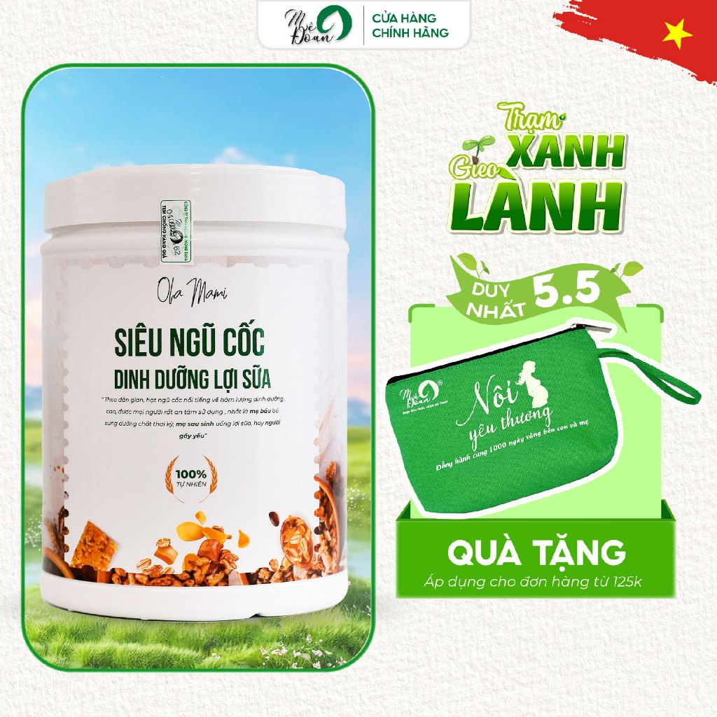 Ảnh Ngũ cốc lợi sữa bổ sung chất dinh dưỡng cho mẹ bầu và mẹ cho con bú 450g Mệ Đoan 1