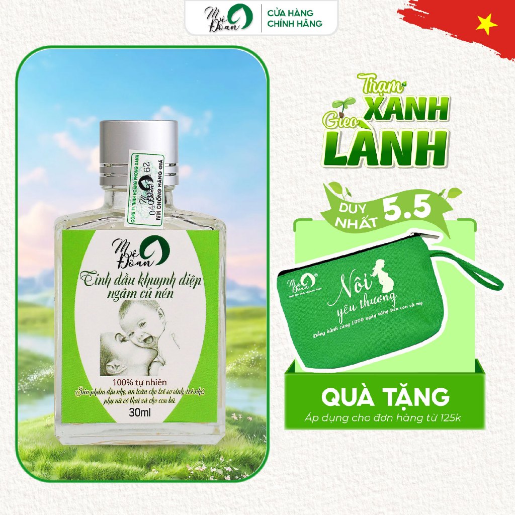 Ảnh Tinh dầu khuynh diệp củ nén Mệ Đoan cho bé giữ ấm kháng khuẩn phòng cảm lạnh 30ml 1