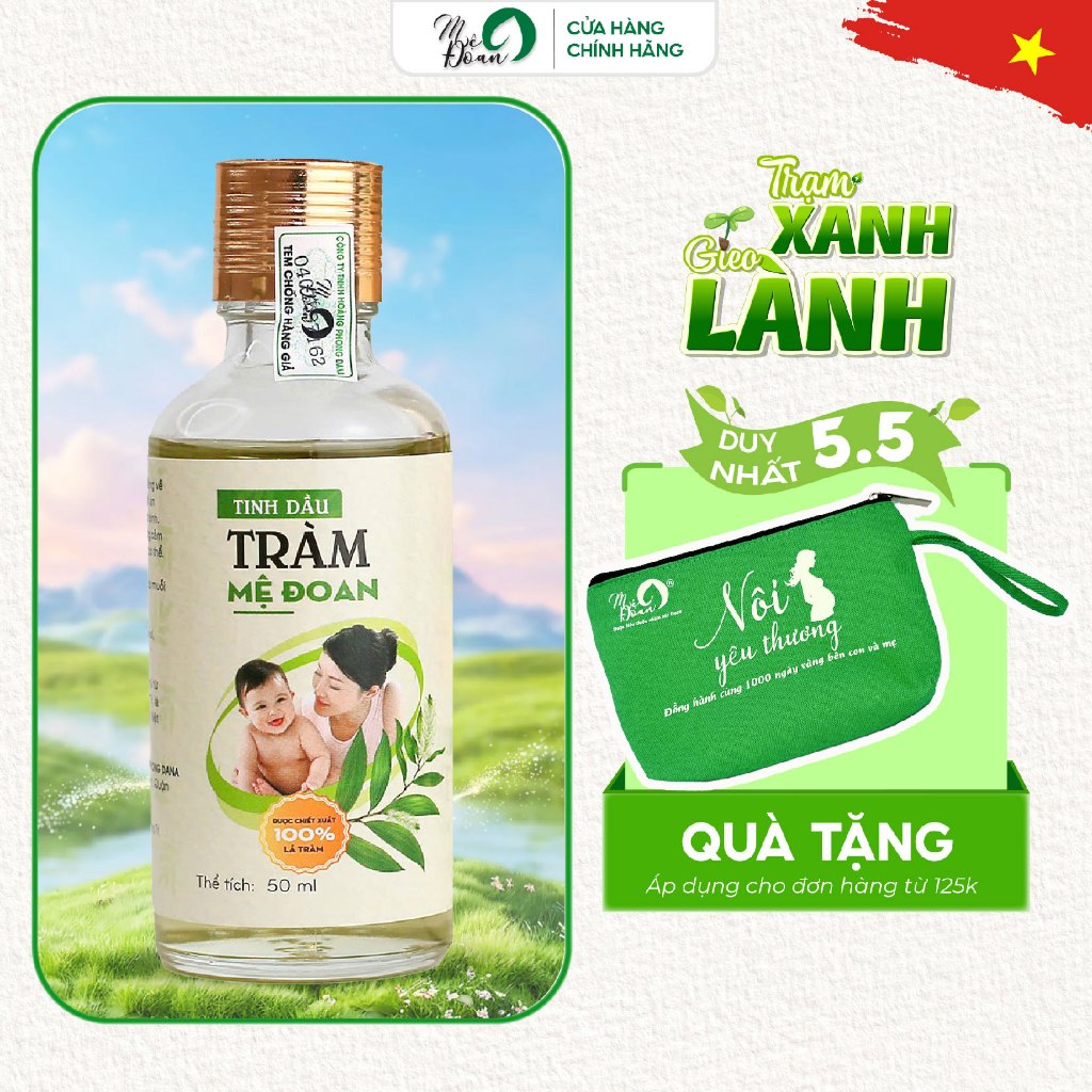 Ảnh Tinh dầu tràm Mệ Đoan nguyên chất giữ ấm phòng cảm lạnh xua đuổi côn trùng 100ml 1