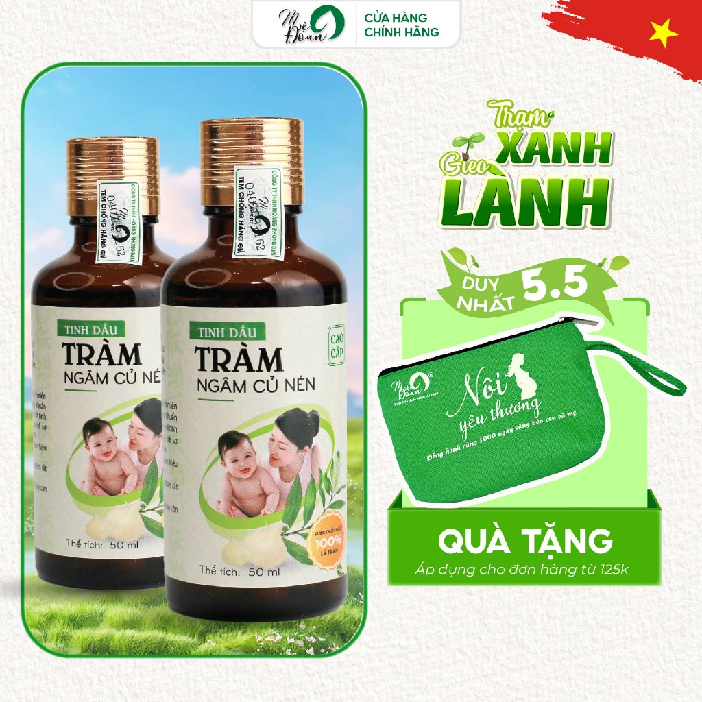 Ảnh Combo 2 chai tinh dầu tràm ngâm củ nén Mệ Đoan 50ml 1