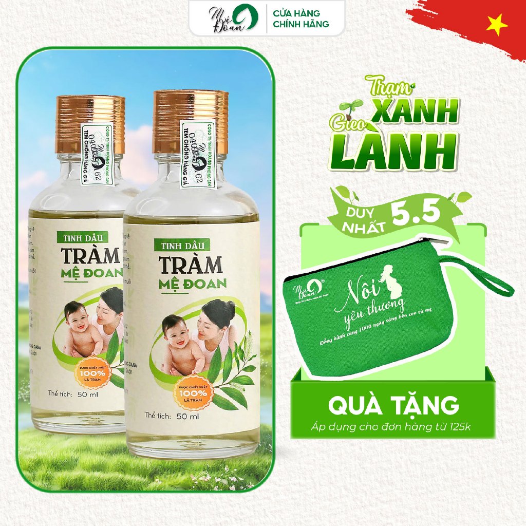 Ảnh 2 Chai tinh dầu tràm nguyên chất Mệ Đoan cho mẹ và bé 50ml - OCOP - FDA - ISO 9001:2015 1