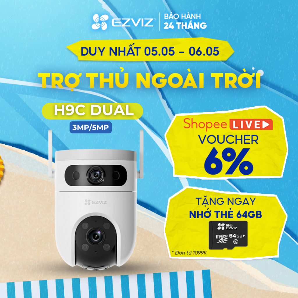 Ảnh Camera WIFI EZVIZ H9C 3MP/5MP Ống kính kép liên kết thông minh, Quay quét toàn diện Phát hiện người & xe cộ 1