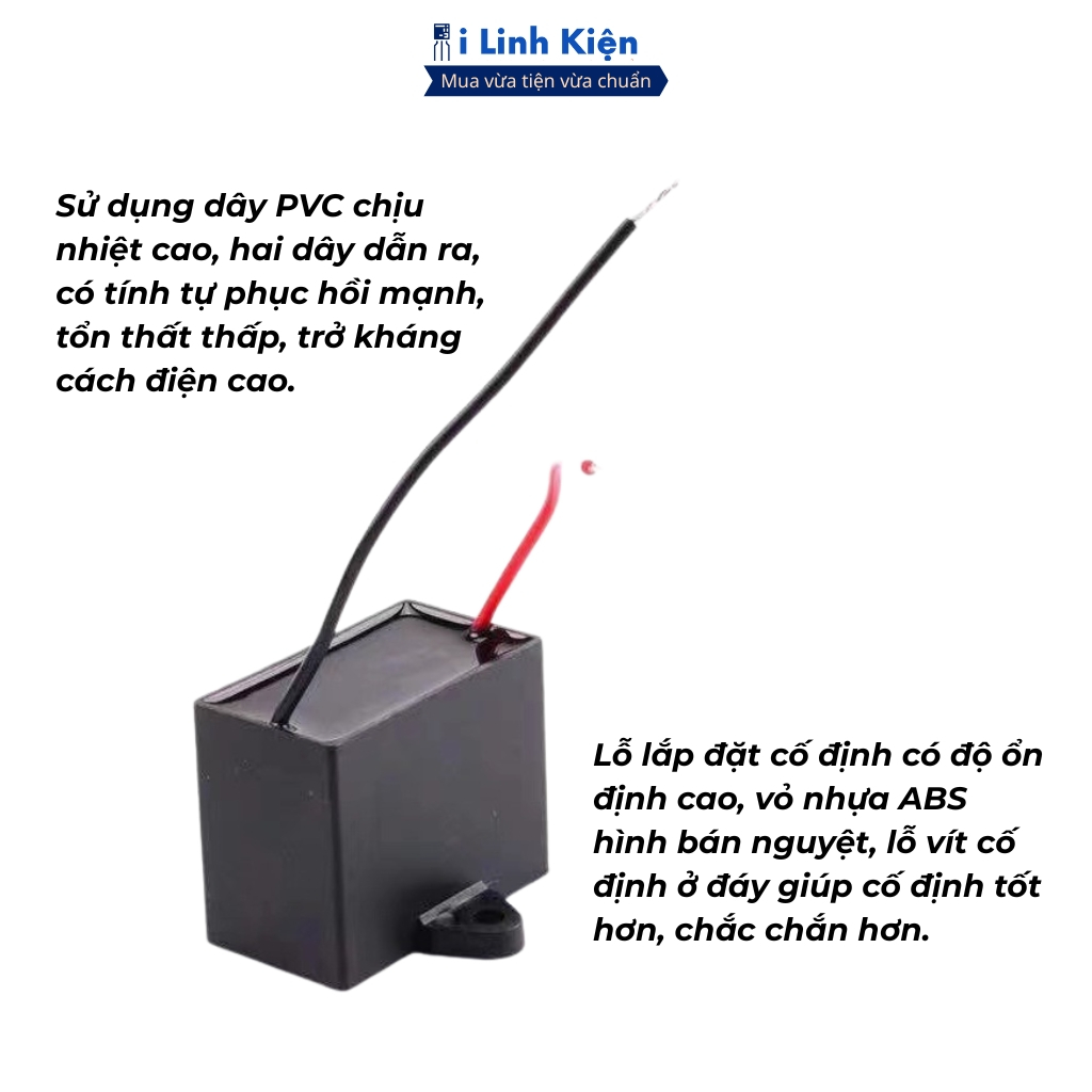 Tụ quạt điện SENJU cbb61 1uF-16uF tụ quạt senko, tụ quạt trần chính hãng đảm bảo chất lượng ilinhkien.