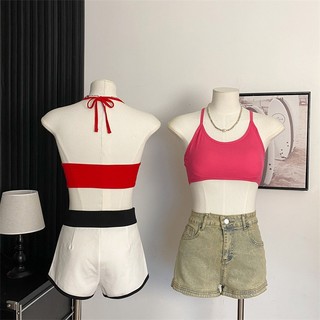 Combo 4 Áo Bra Nữ Conton Gân Tăm Yếm Mút Sẵn, Áo Lót Mềm Thoáng Khí Cột Nơ Cổ Xinh King Shop B-8703