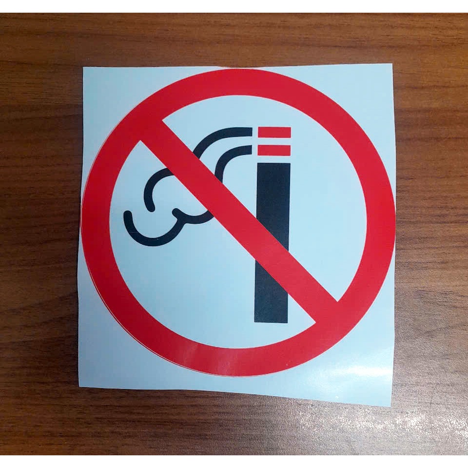 Tem Decal Không Hút Thuốc BEDO Chống Nước Dán Kính No Smoking In The Room Bền Đẹp Nhiều Size