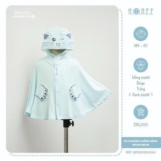 Áo choàng chống nắng cho bé, Áo choàng chống nắng Hrnee Meow chống nắng toàn diện cho bé - Mẹ Ơi