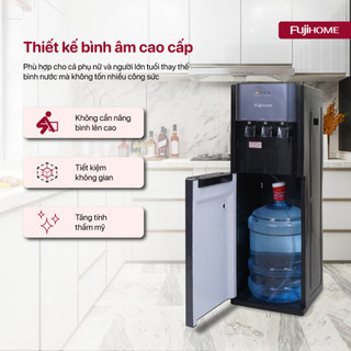 Cây nước nóng lạnh âm bình Fujihome WD211UE – 3 vòi, làm lạnh chip điện tử, thiết kế Muji Nhật Bản
