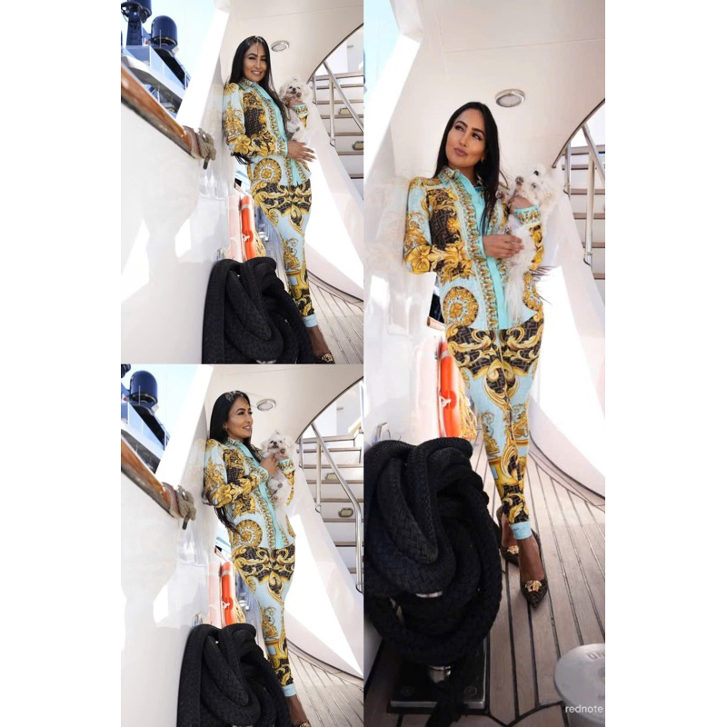 Set áo sơ mi & quần leggings Versace nhiều màu