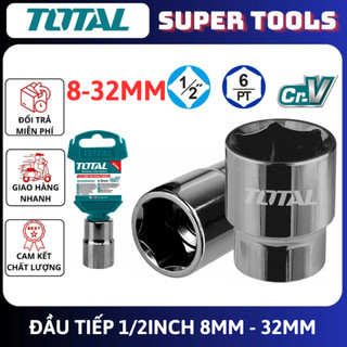 ĐỒ NGHỀ TOTAL Đầu tiếp 1/2 inch Mạ Niken Đen Size Từ 8MM - 32MM
