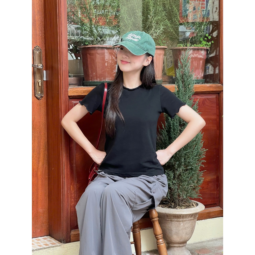 Áo thun babytee cổ bèo sóng Miha Studio