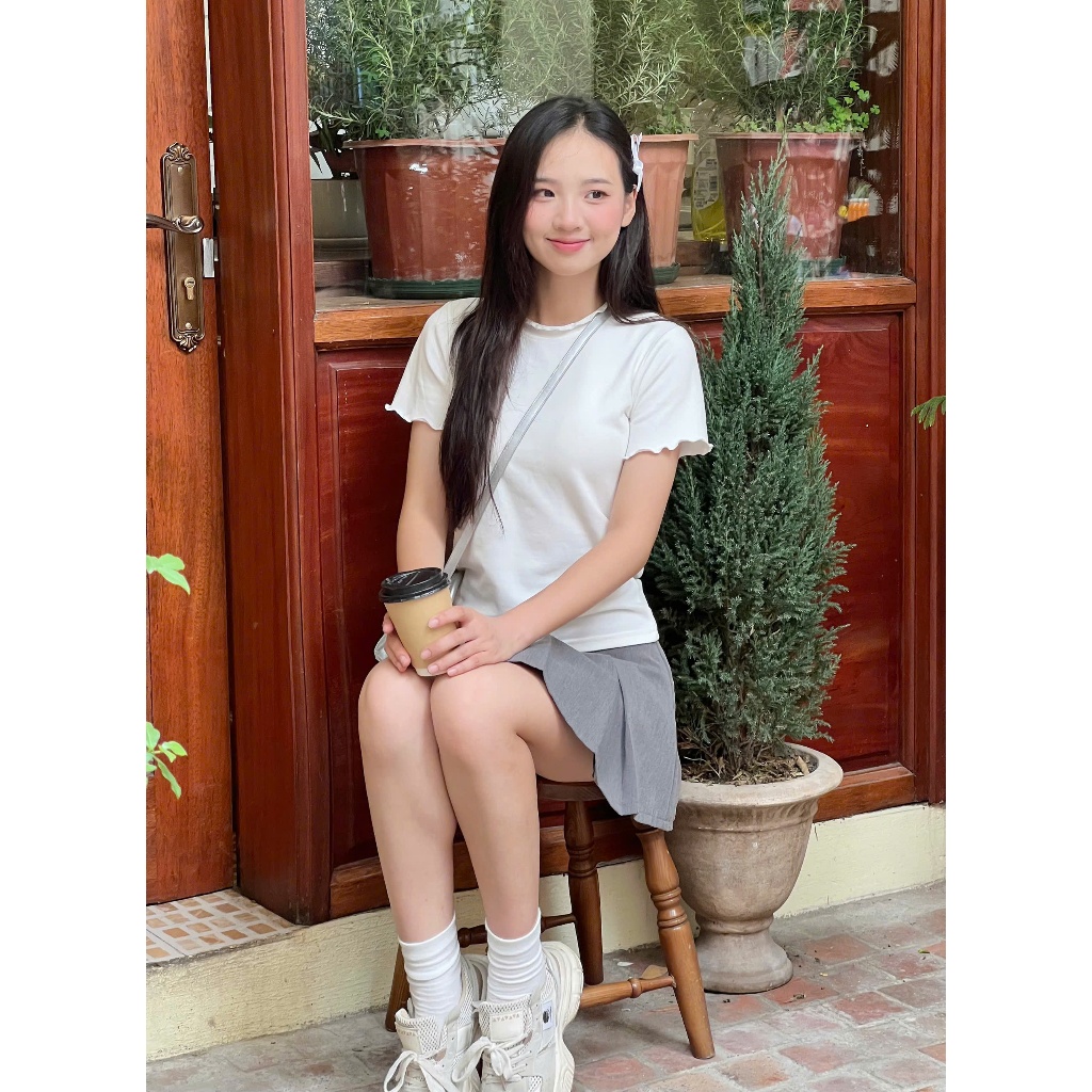 Áo thun babytee cổ bèo sóng Miha Studio