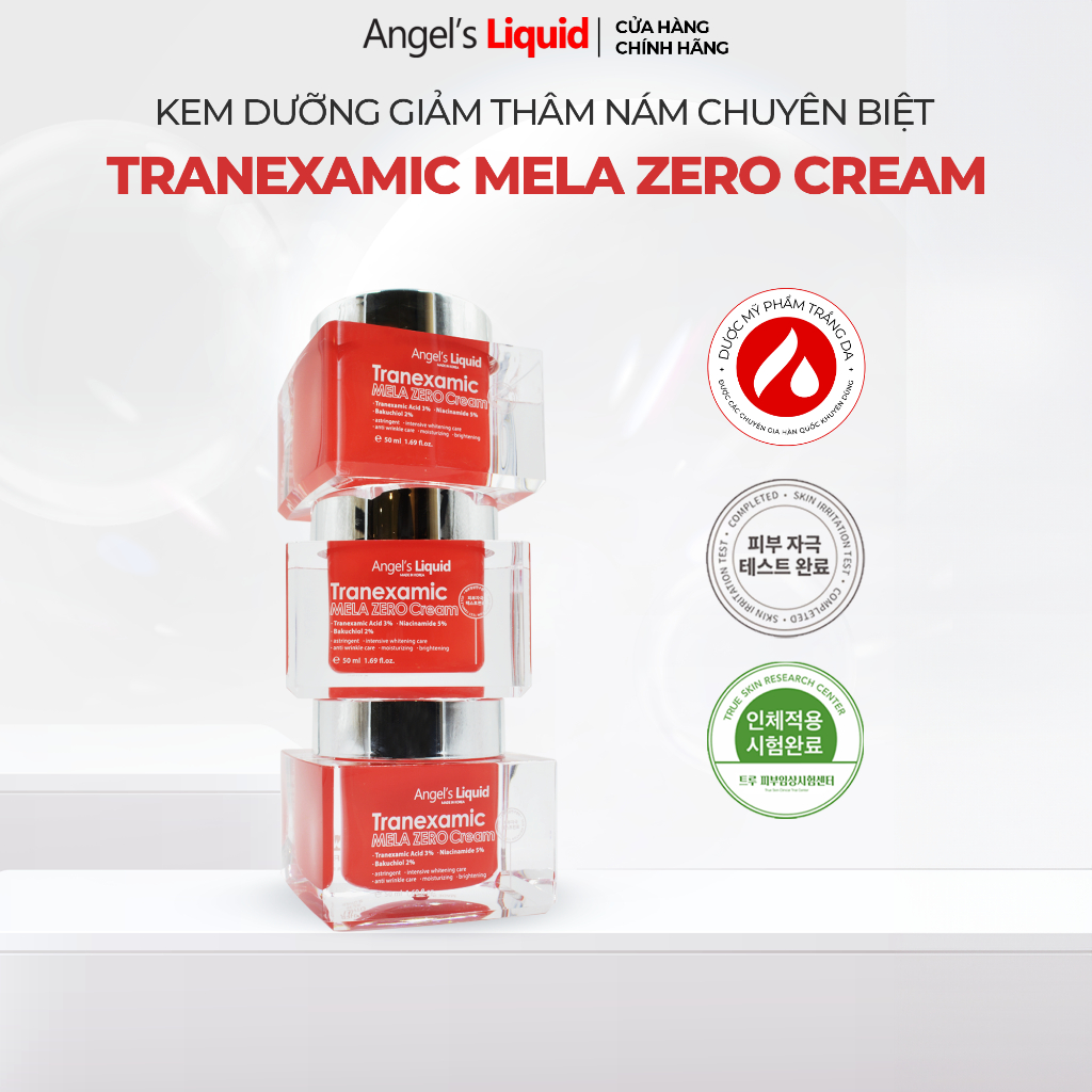 Kem Dưỡng Cải Thiện Thâm Nám Angel's Liquid Tranexamic Mela Zero Cream 50ml (ĐỎ)