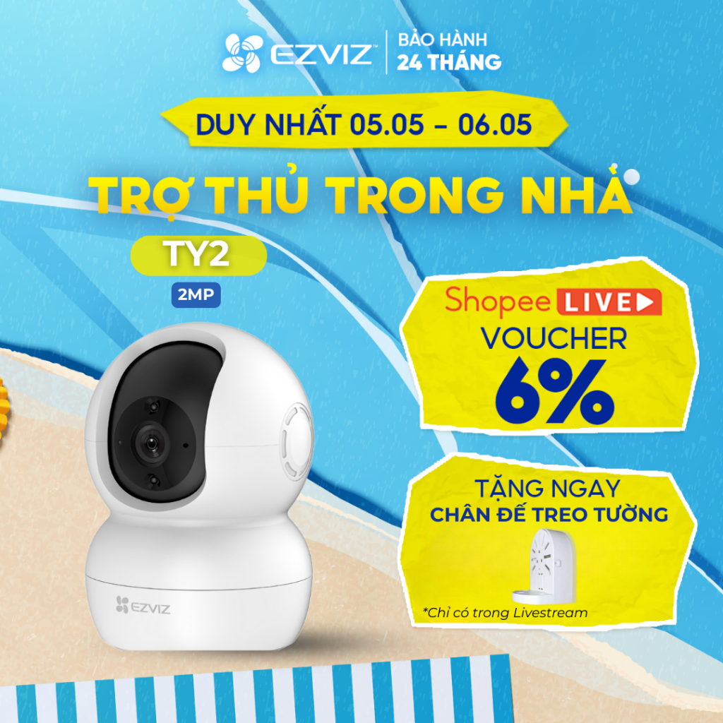 Ảnh Camera WI-FI EZVIZ TY2 Trong nhà 1080P (Nâng cấp từ C6N, TY1), Quay Quét 360 Độ, Đàm Thoại Hai Chiều 1