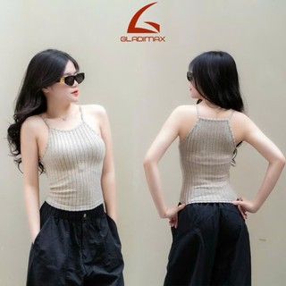 [ NEW ] CY156 Áo 2 Dây Cổ Yếm – Chất Tăm Gold, Thiết Kế Croptop 2025