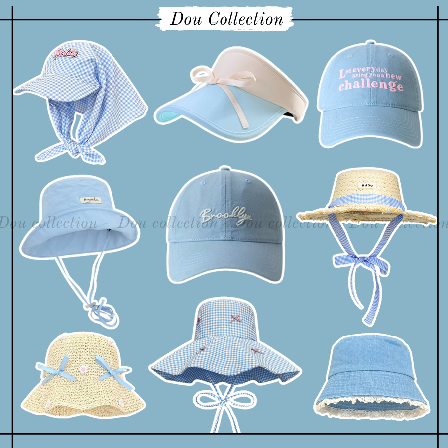 Mũ Lưỡi Trai Unisex, Nón Cói, Mũ Tai Bèo Chống Nắng Tone Xanh Dương Tươi Sáng Thời Trang Mùa Hè Năng Động - Mã THM04