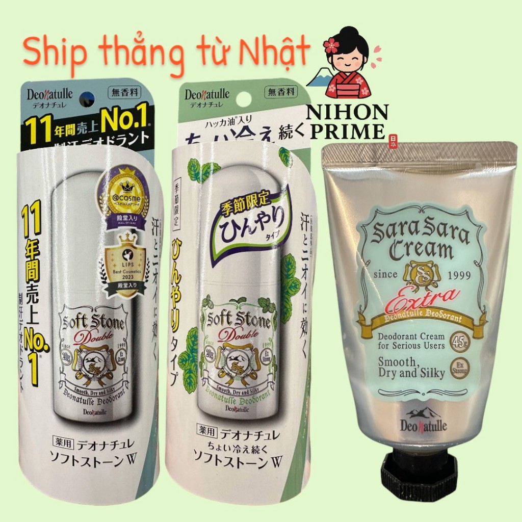 Lăn Khử Mùi Đá Khoáng Nội Địa Nhật Không Cồn - Hình ảnh thực tế