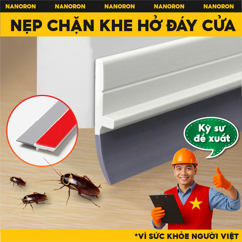 MIẾNG CHẶN KHE CỬA NGĂN GIÁN BỌ, GIẢM THOÁT HƠI MÁY LẠNH NANORON TIẾT KIỆM ĐIỆN PVC TH nhỏ