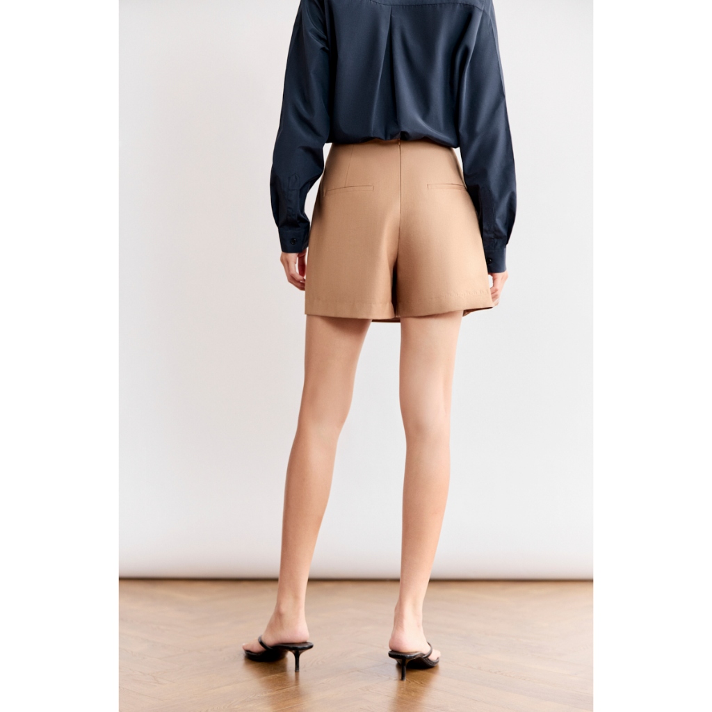 Ảnh Quần skort cạp cao MONO TALK vạt chồng, thân sau bổ cơi giả MFOT25Y-B40002FT 4