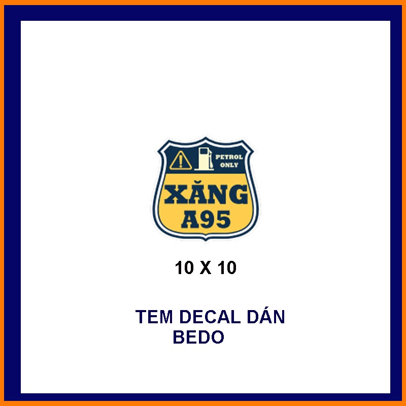 Tem Nắp Bình Xăng Ô Tô Sticker Xăng 95 Diesel Chống Thấm Chống Phai Màu Dán Chắc Bền Đẹp