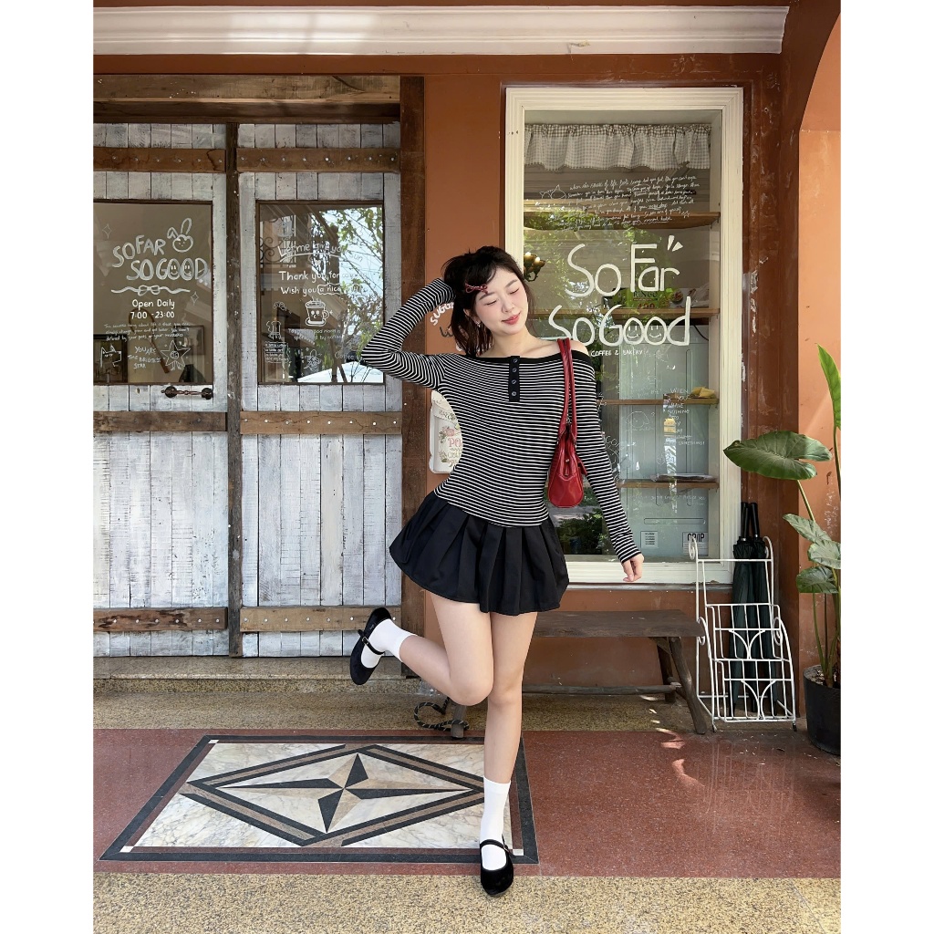Chân Váy Bí Mini Màu Đen Basic Siêu Dễ Thương | BLEUBIRT SKIRT ...