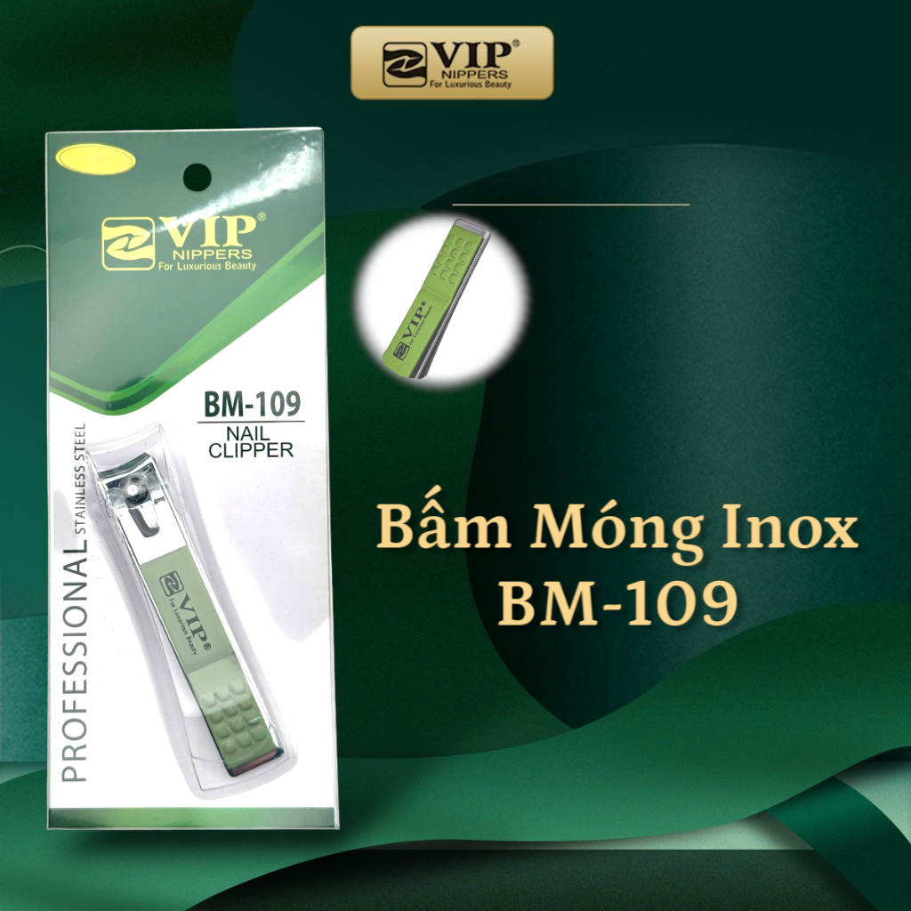 Bấm Móng Inox VIP Sơn Matte, BM-109 (Chống Trượt)