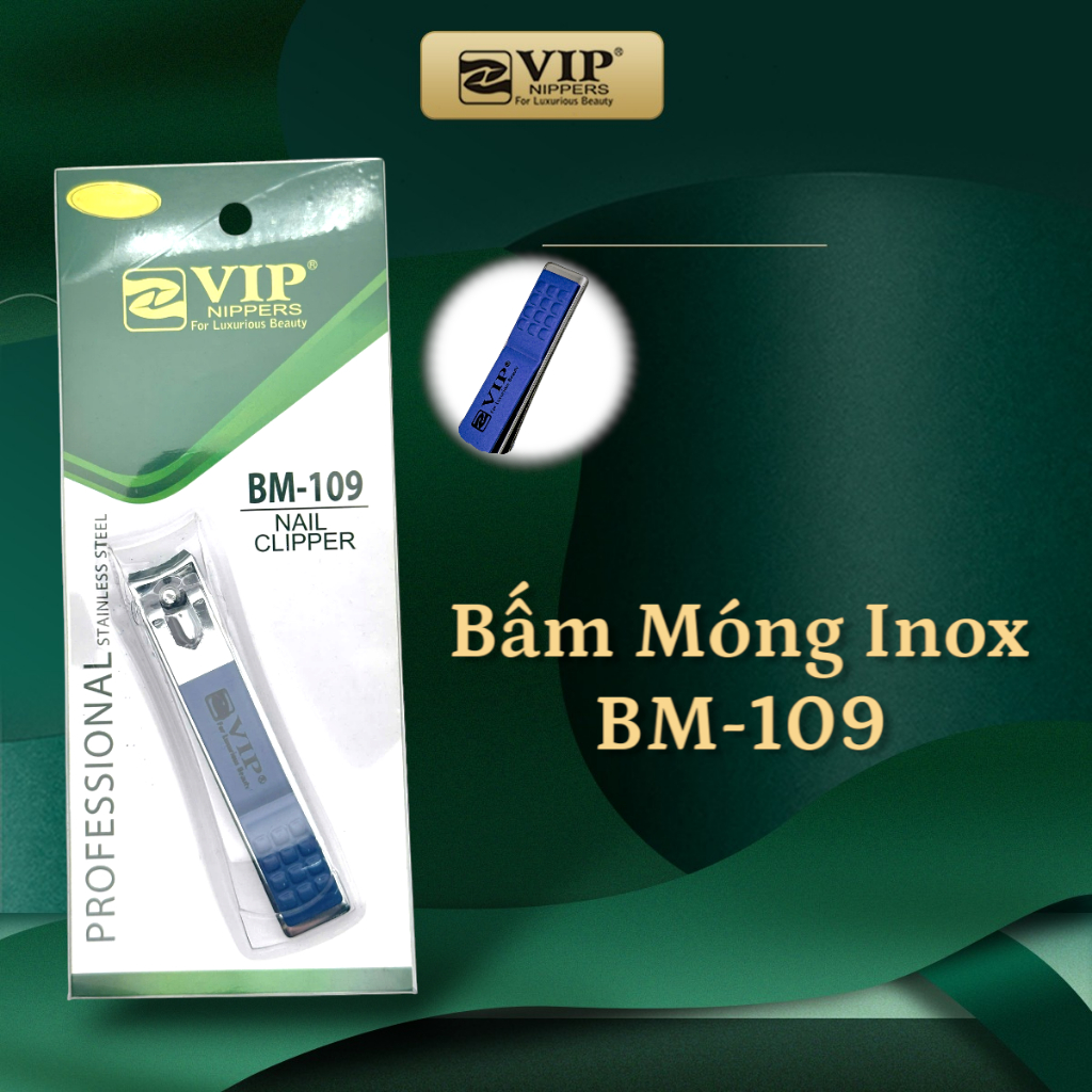 Bấm Móng Inox VIP Sơn Matte, BM-109 (Chống Trượt)