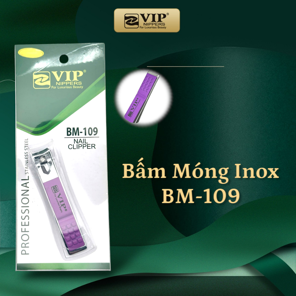 Bấm Móng Inox VIP Sơn Matte, BM-109 (Chống Trượt)