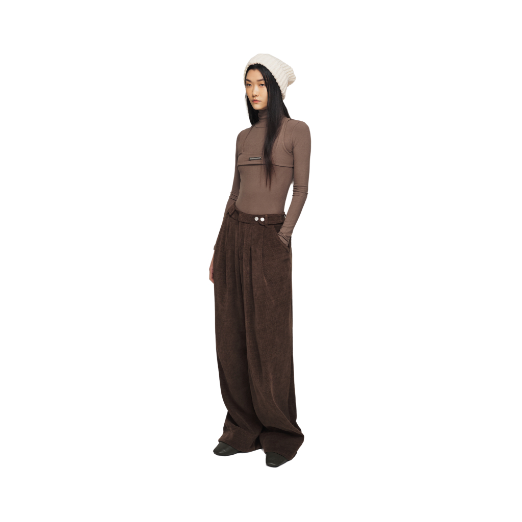 Ảnh làminapparel - CORDUROY BUTTON TROUSERS 1