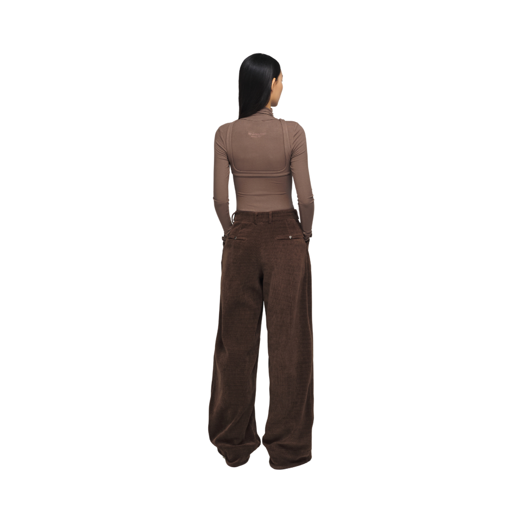 Ảnh làminapparel - CORDUROY BUTTON TROUSERS 2